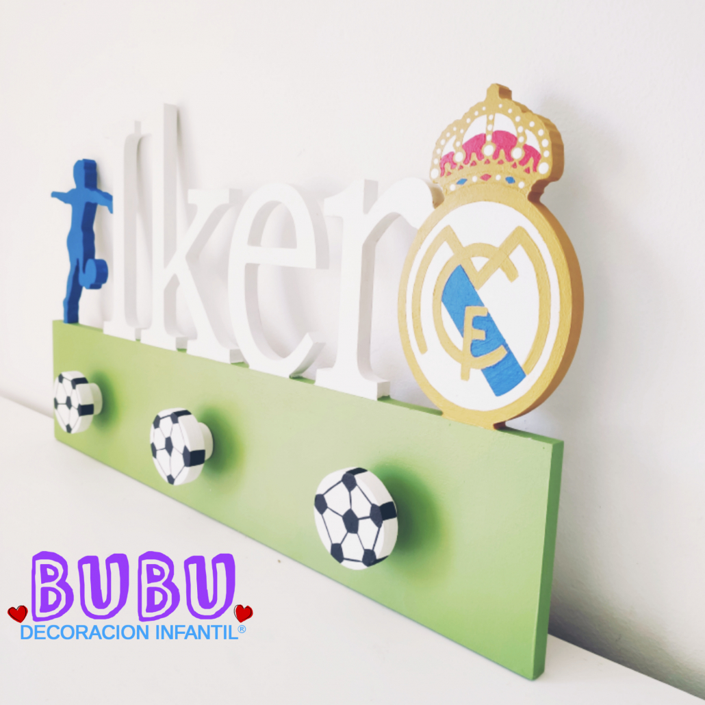 Perchero Real Madrid para con ❤️ BUBU Decoración